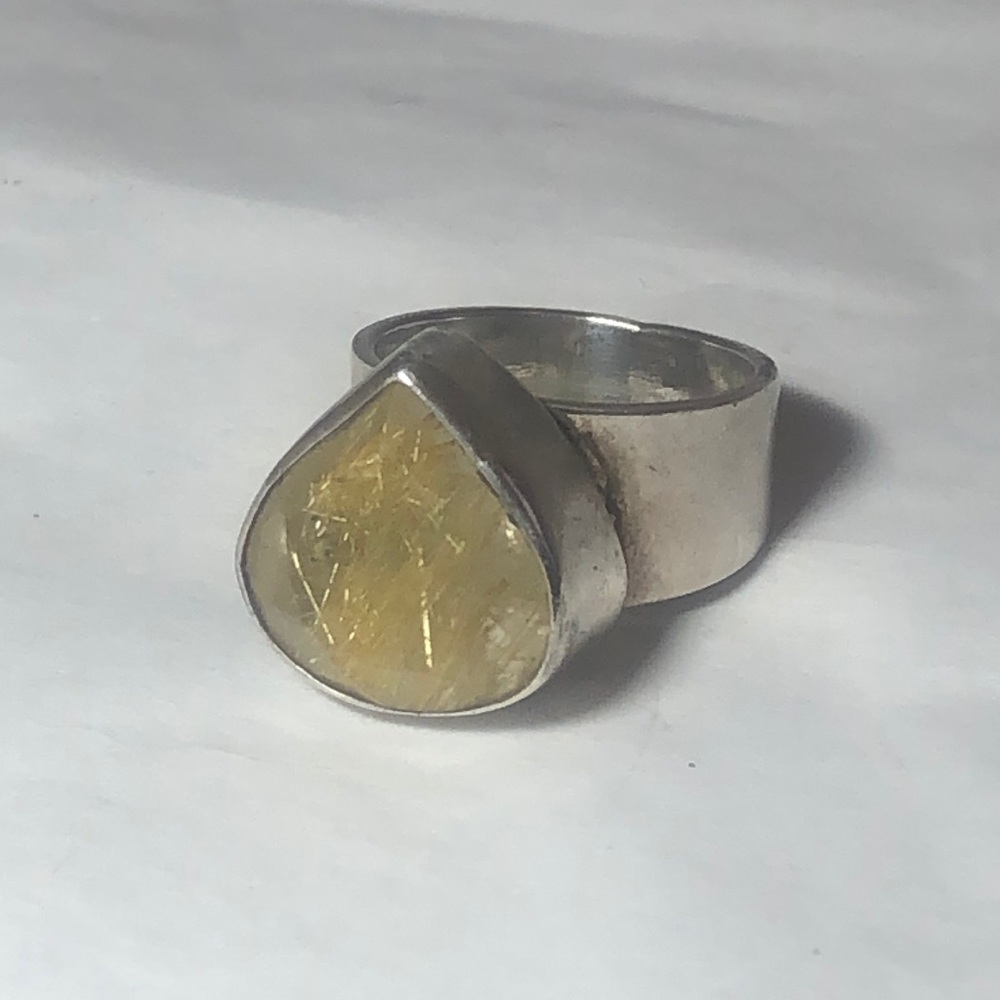 Rutilated Quartz Sterling Sundance Ring